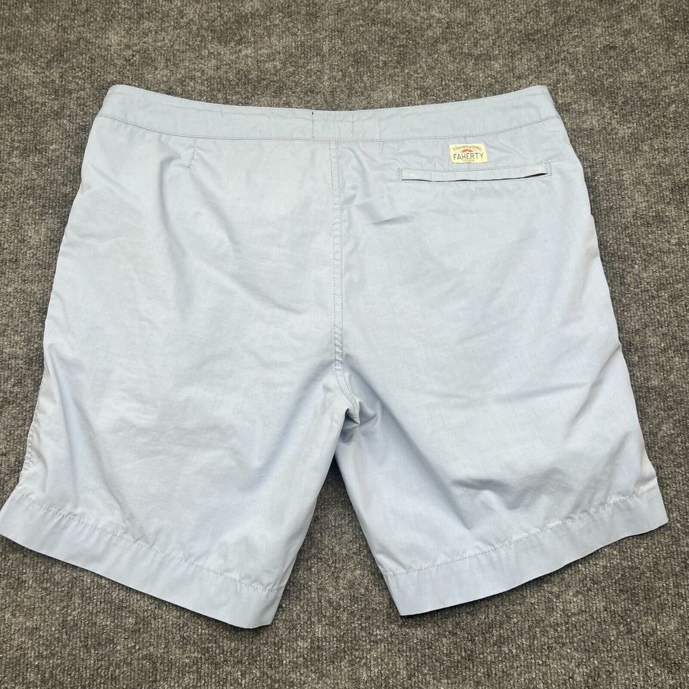 Faherty Shorts Mens 35 Blue Chino All Day‎ Stretch Casual Flat Front Drawstring - Picture 9 of 10